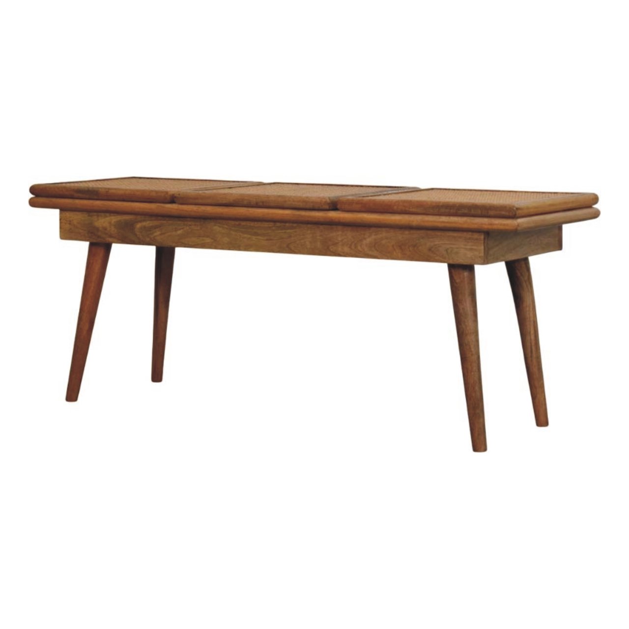 Ławka Artisan IN3959 – lite drewno mango, wykończenie dębowe - Image 2