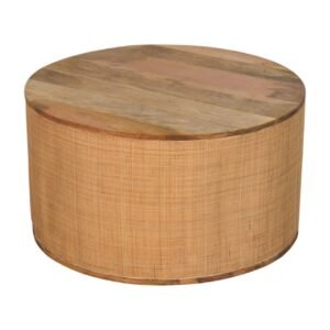 Stolik kawowy Artisan IN3963 – lite drewno mango, wykończenie dębowe