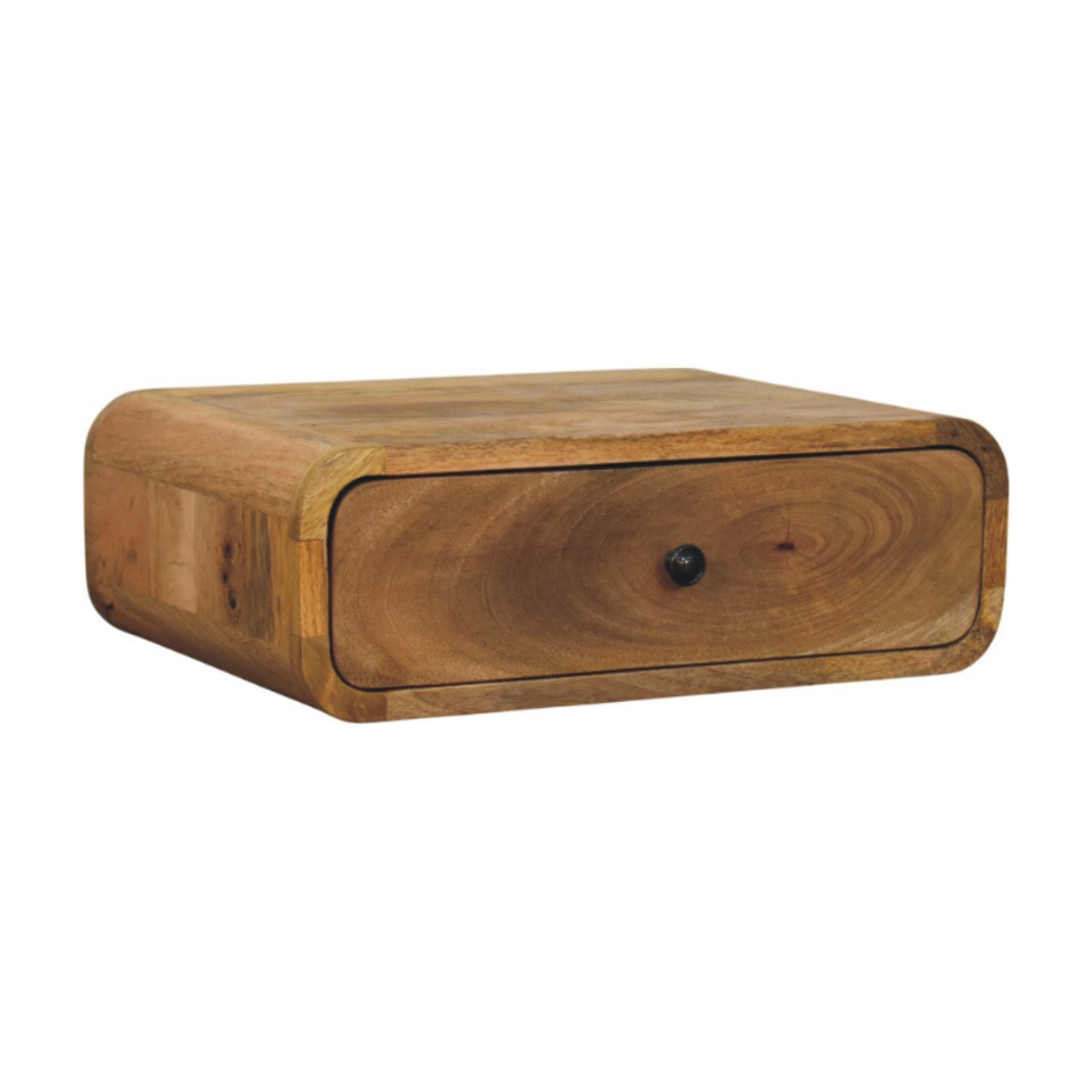 Szafka nocna z litego drewna mango – dębowa, 45 cm — model IN3968