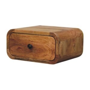Szafka nocna z litego drewna mango – dębowa, 30 cm — model IN3969