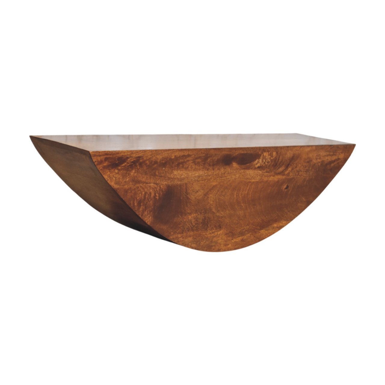 Półka z litego drewna mango – kasztanowa, 110 cm - Image 2