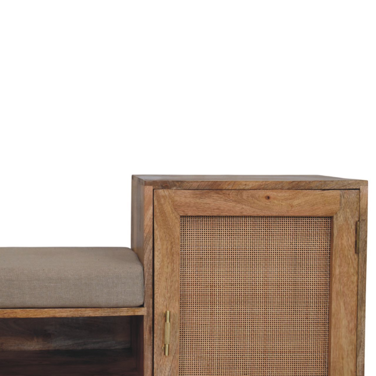 Ławka Artisan IN3974 – lite drewno mango, wykończenie dębowe - Image 3