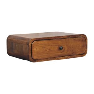 Szafka nocna z litego drewna mango – kasztanowa, 45 cm — model IN3976