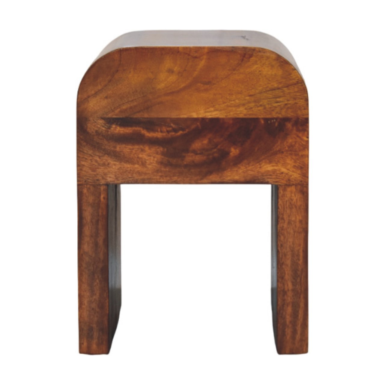 Szafka nocna z litego drewna mango – kasztanowa, 30 cm — model IN3978 - obrazek 8
