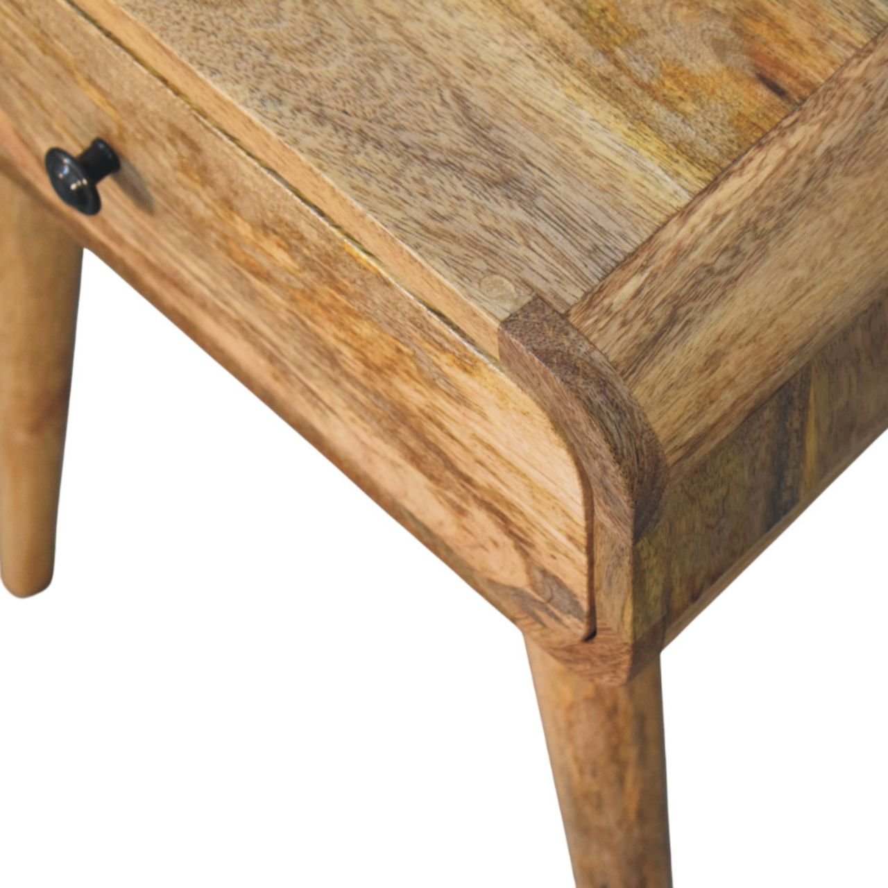 Szafka nocna z litego drewna mango – dębowa, 45 cm — model IN3980 - obrazek 4