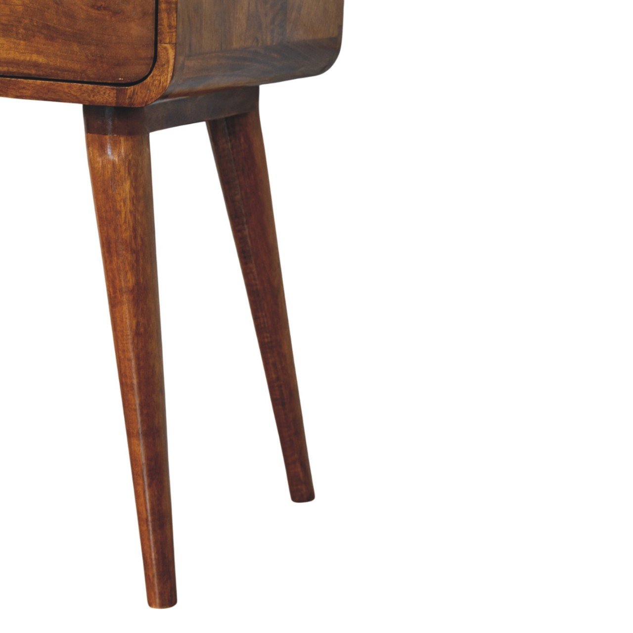 Szafka nocna z litego drewna mango – kasztanowa, 45 cm — model IN3981 - obrazek 6