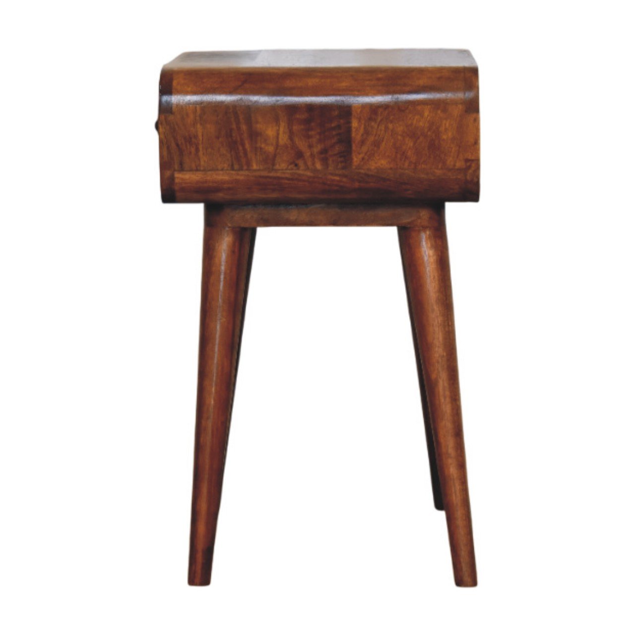 Szafka nocna z litego drewna mango – kasztanowa, 45 cm — model IN3981 - obrazek 7