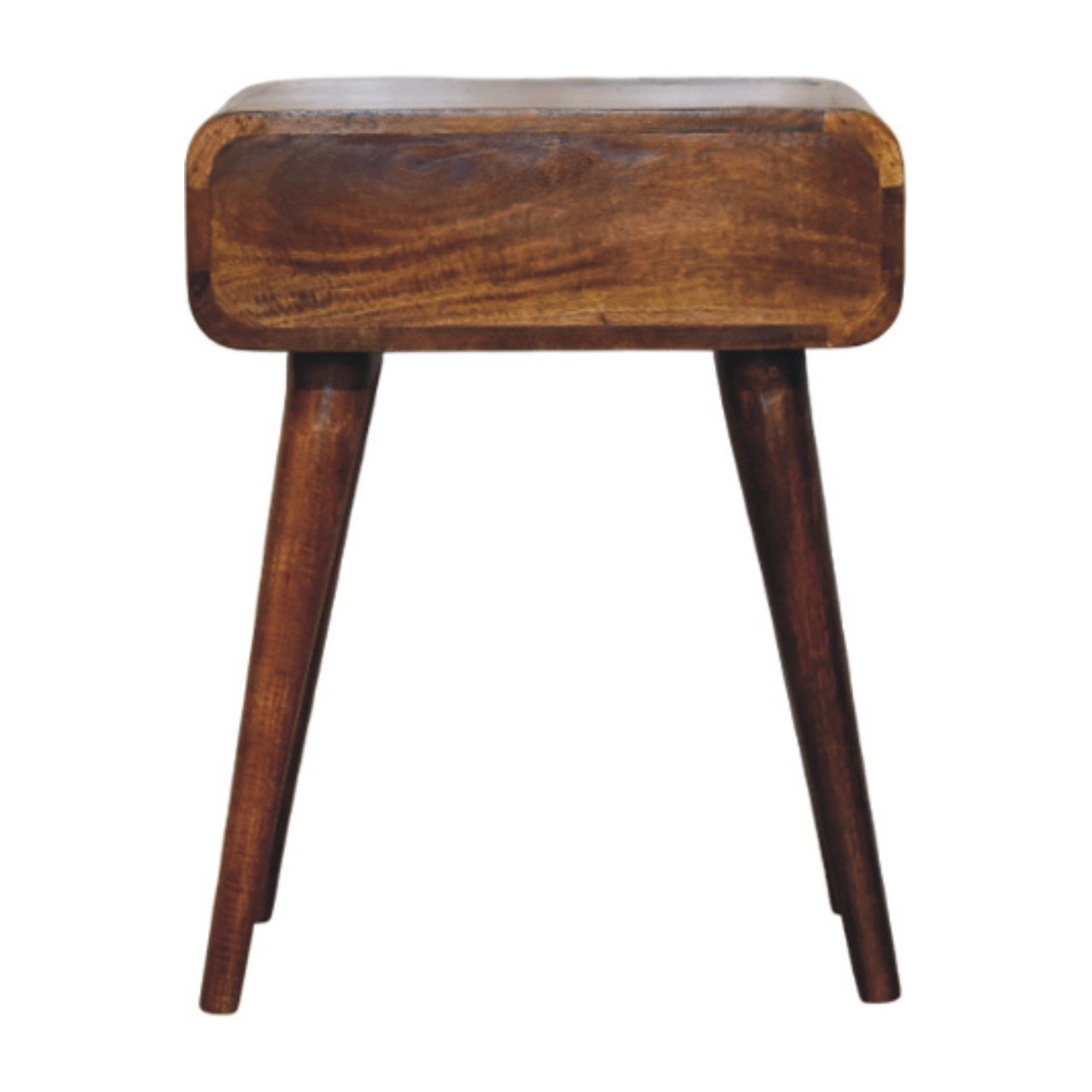 Szafka nocna z litego drewna mango – kasztanowa, 45 cm — model IN3981 - obrazek 8