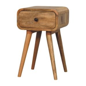 Szafka nocna z litego drewna mango – dębowa, 30 cm — model IN3982