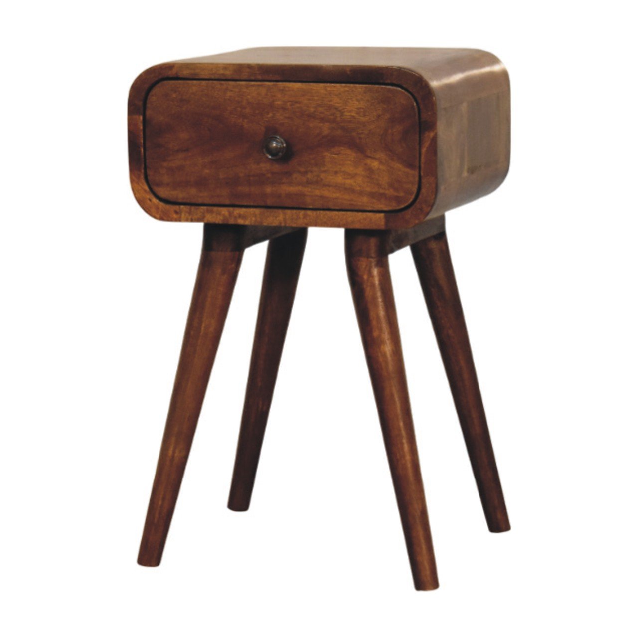 Szafka nocna z litego drewna mango – kasztanowa, 30 cm — model IN3983 - Image 2