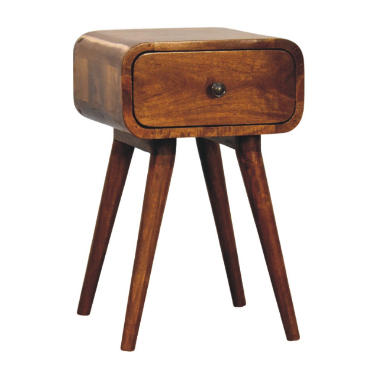 Szafka nocna z litego drewna mango – kasztanowa, 30 cm — model IN3983 - Image 3