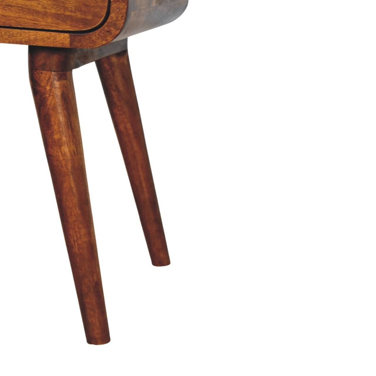 Szafka nocna z litego drewna mango – kasztanowa, 30 cm — model IN3983 - Image 7