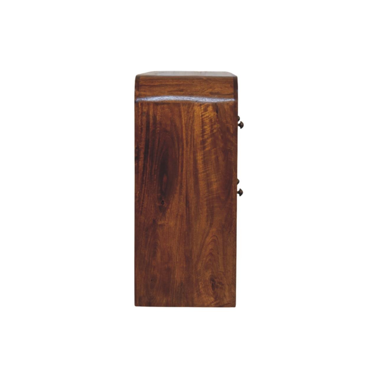 Komoda z litego drewna mango – kasztanowa, 110 cm - obrazek 7