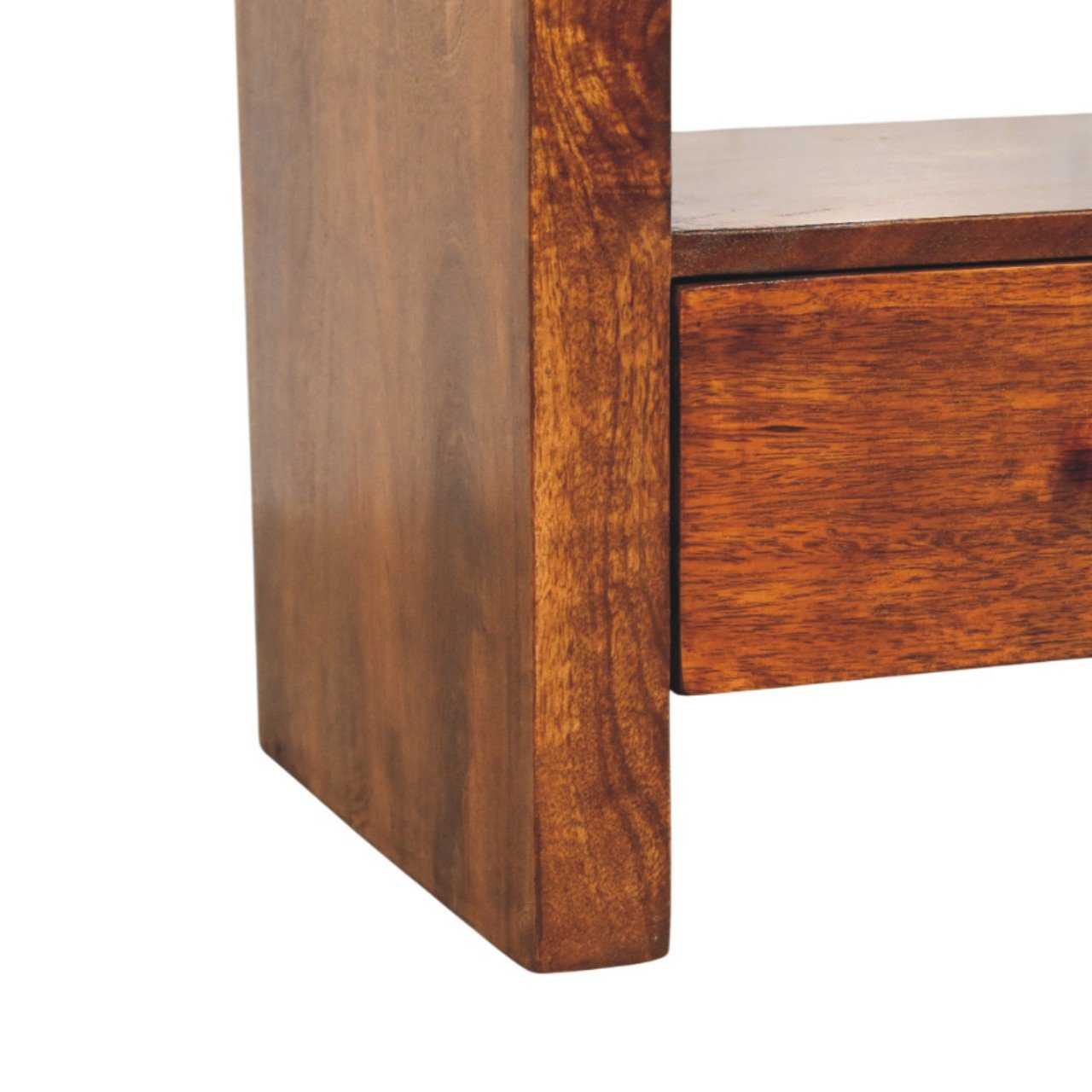 Szafka RTV z litego drewna mango – kasztanowa, 110 cm — model IN3990 - obrazek 6