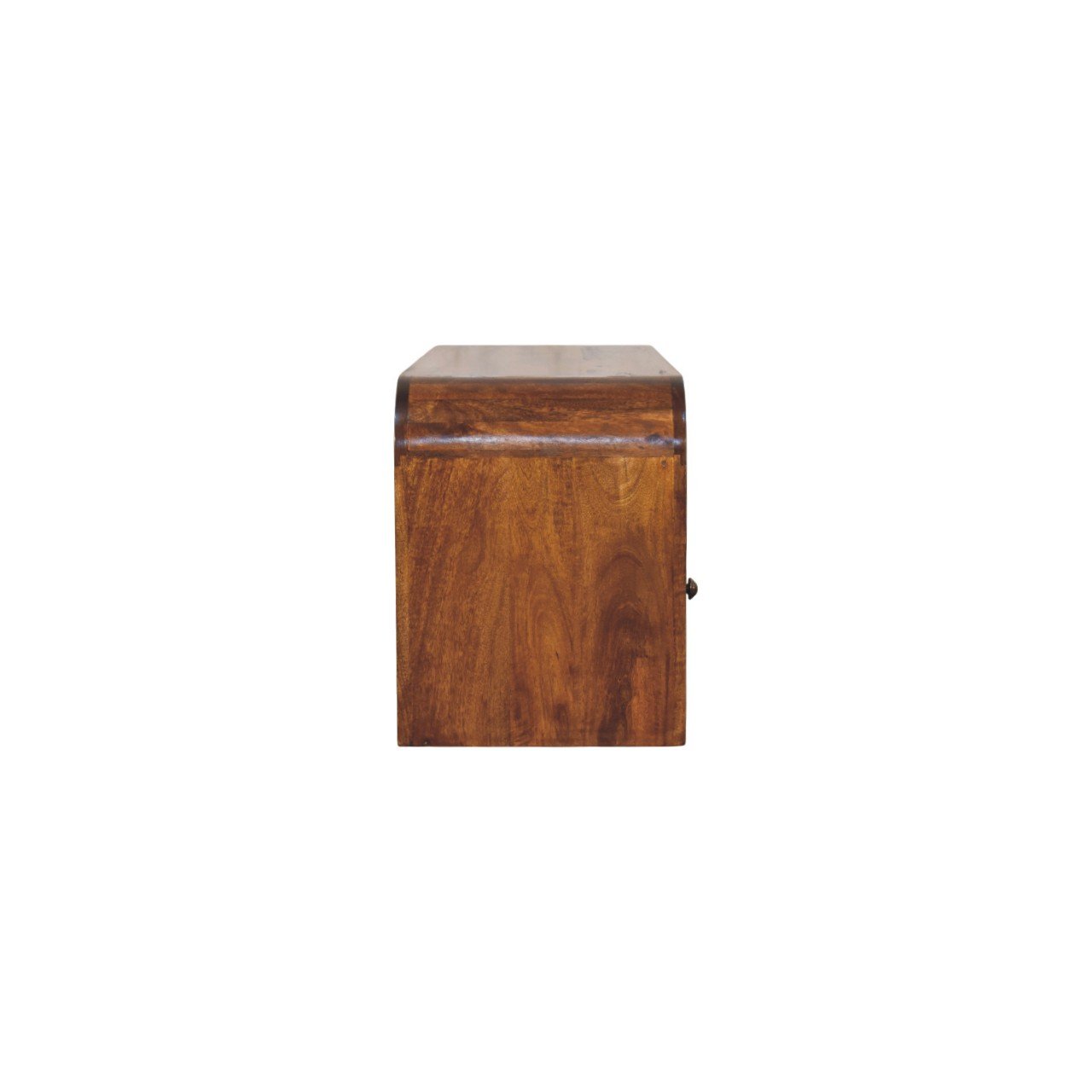 Szafka RTV z litego drewna mango – kasztanowa, 110 cm — model IN3990 - obrazek 7