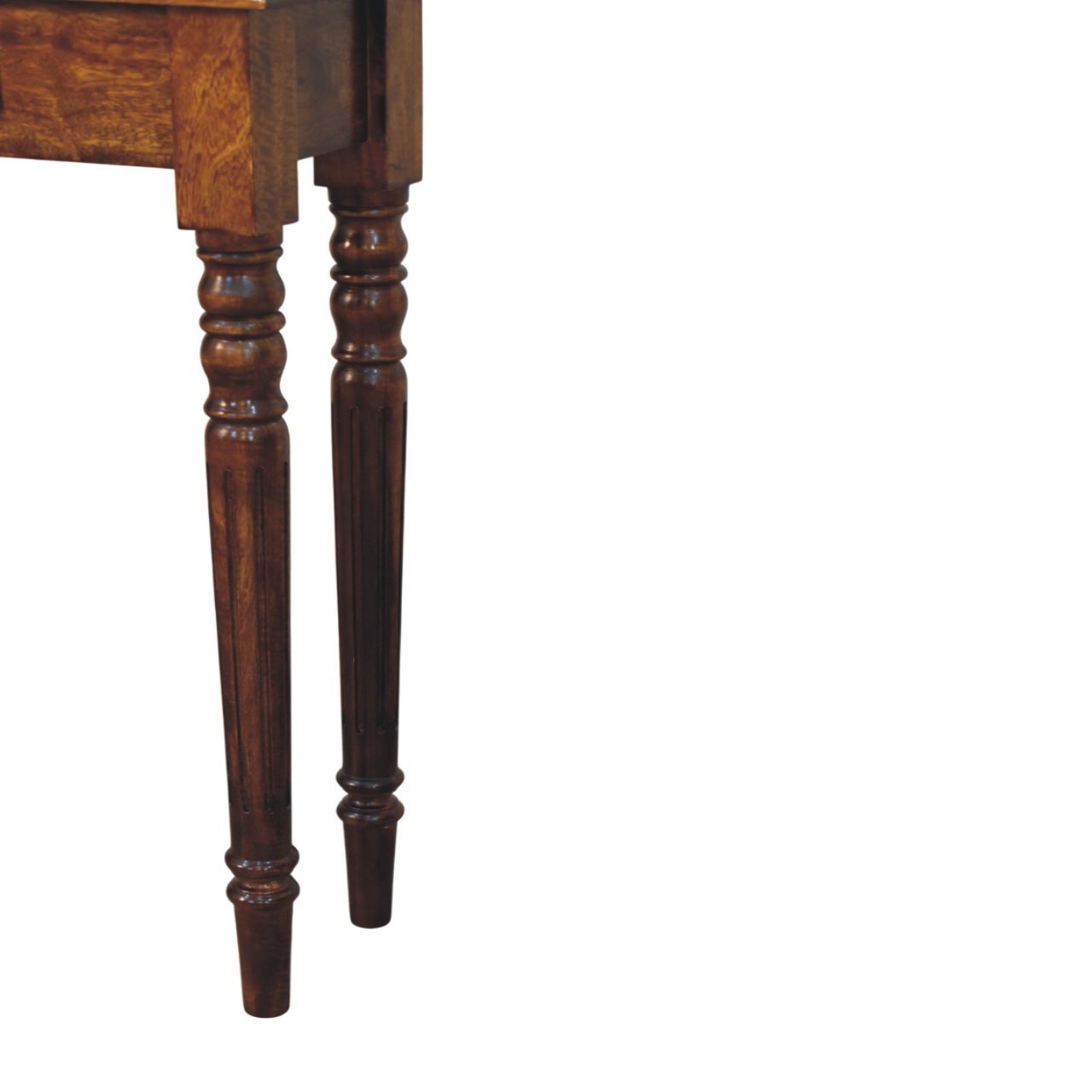 Konsola z litego drewna mango – kasztanowa, 70 cm - obrazek 6