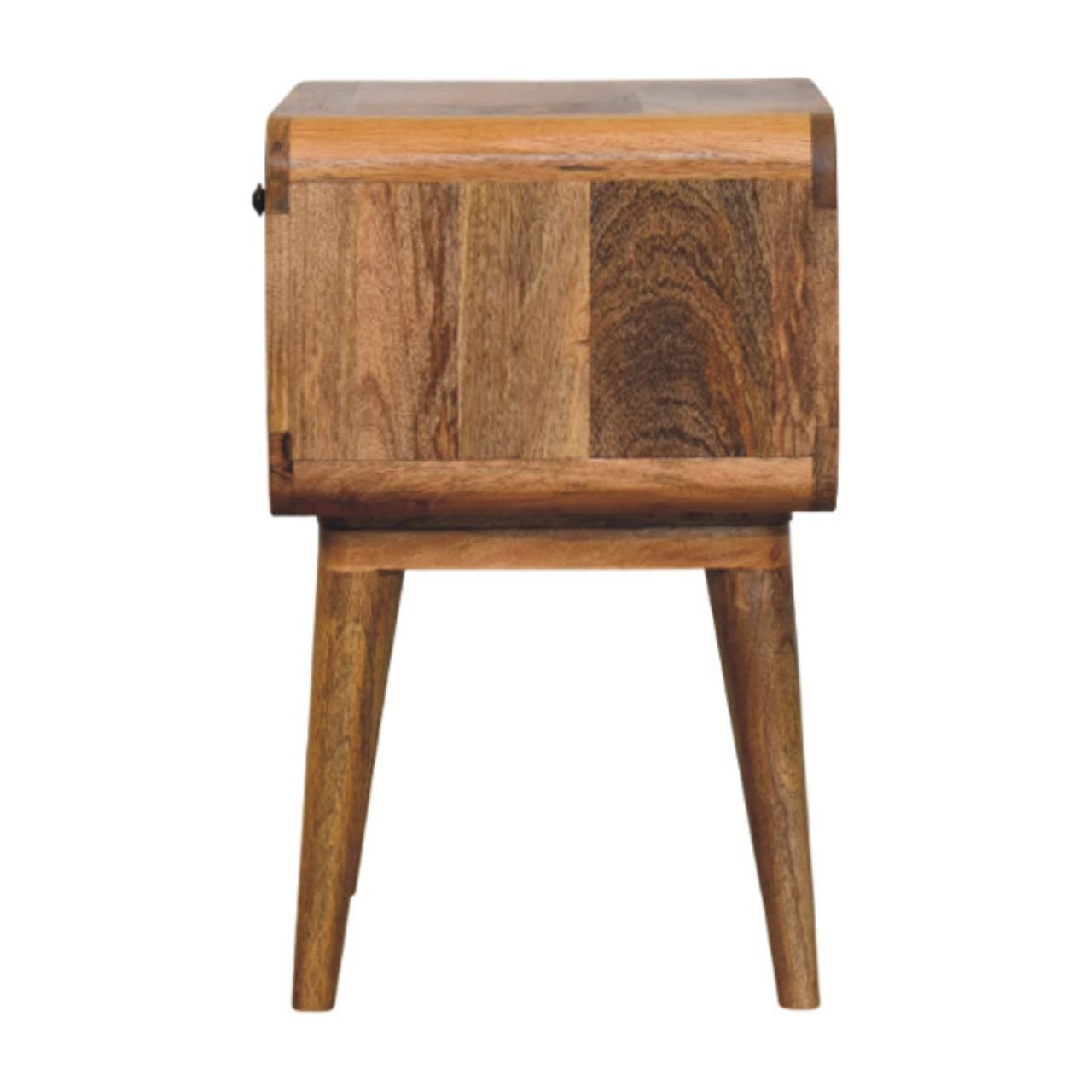 Szafka nocna z litego drewna mango – dębowa, 45 cm — model IN3997 - obrazek 7