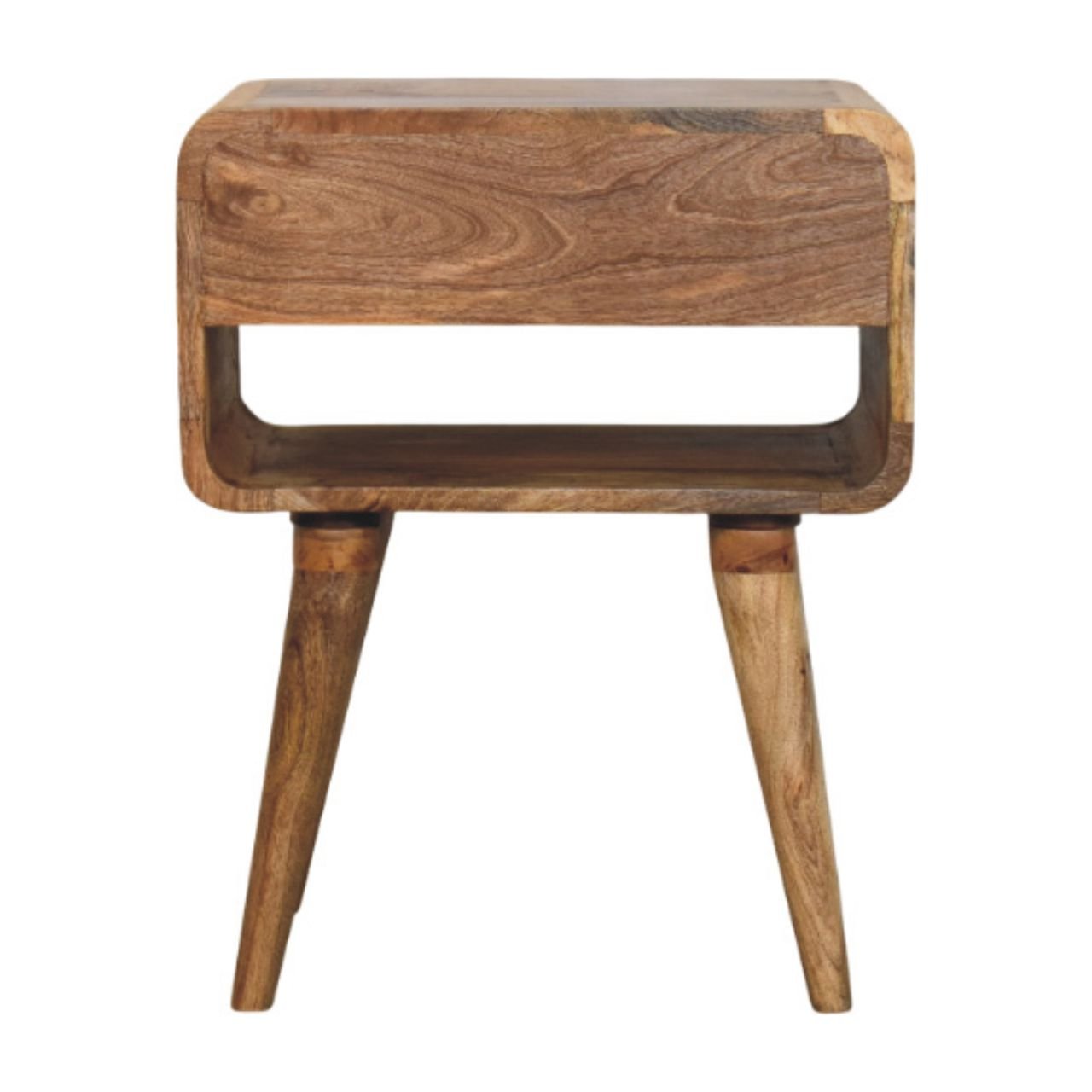 Szafka nocna z litego drewna mango – dębowa, 45 cm — model IN3997 - obrazek 8