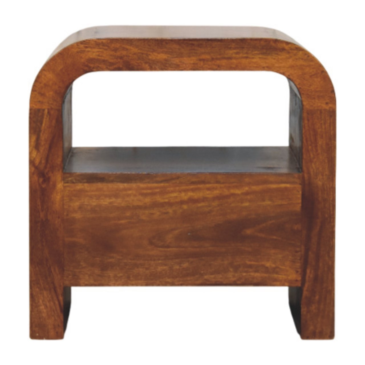 Szafka nocna z litego drewna mango – kasztanowa, 45 cm — model IN3994 - Image 7