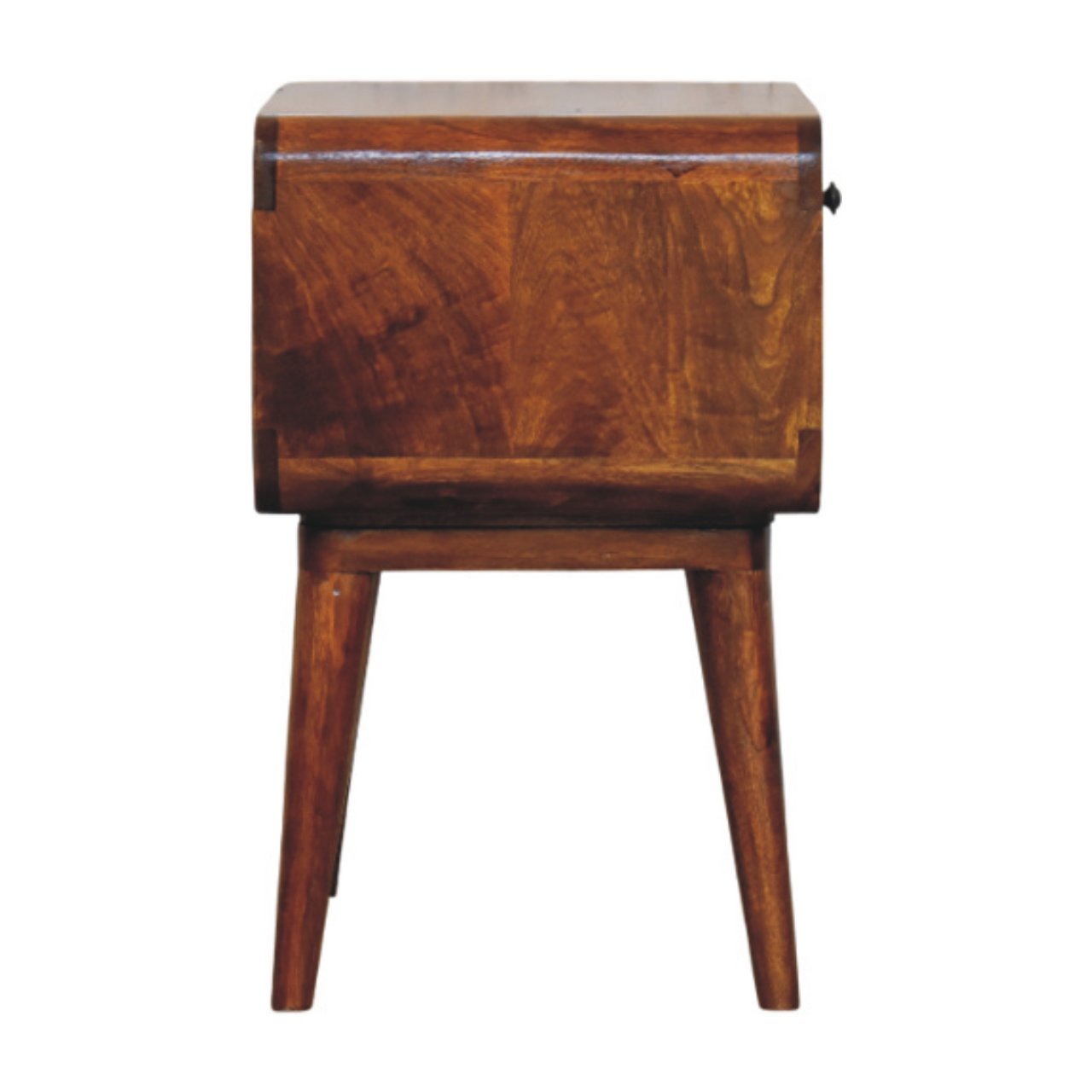 Szafka nocna z litego drewna mango – kasztanowa, 45 cm — model IN3993 - obrazek 7