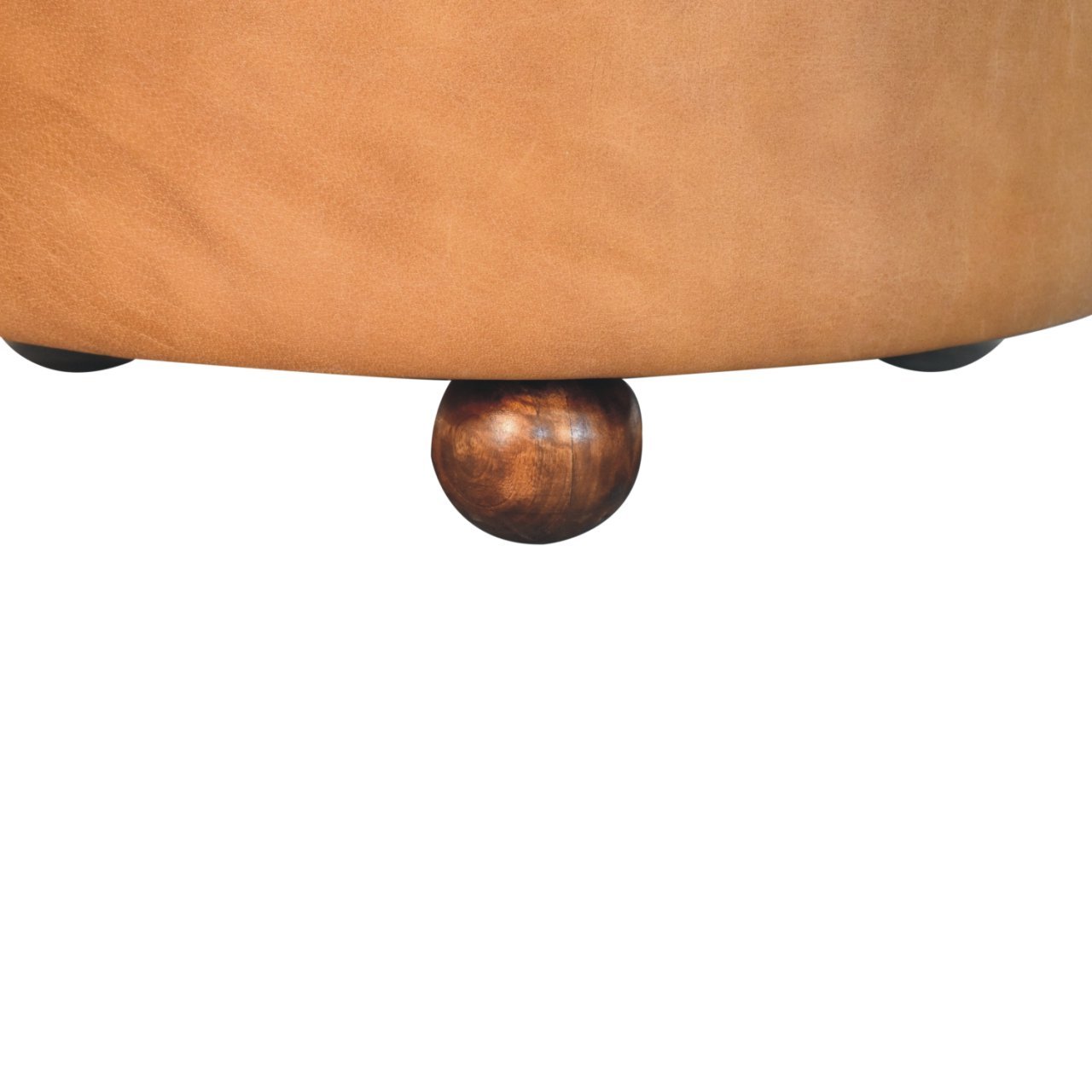 Pufa z drewna i skóry – 82 cm - Image 8