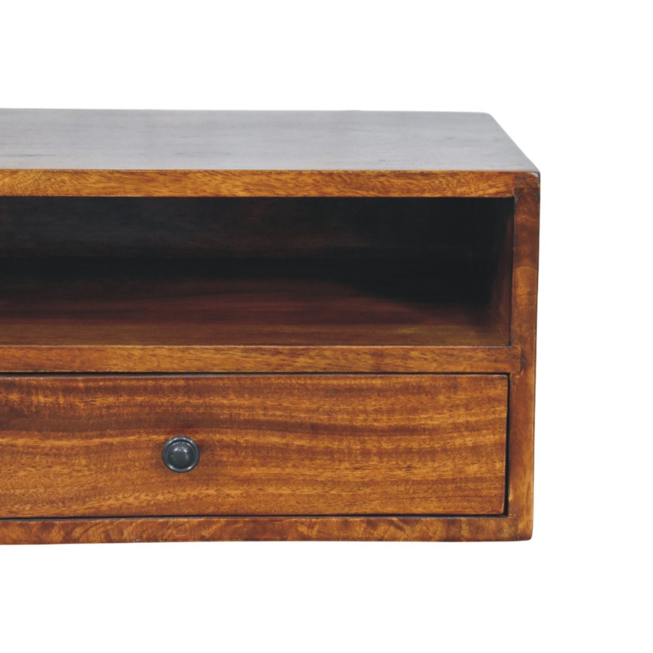 Szafka RTV z litego drewna mango – kasztanowa, 88 cm — model IN4006 - obrazek 3