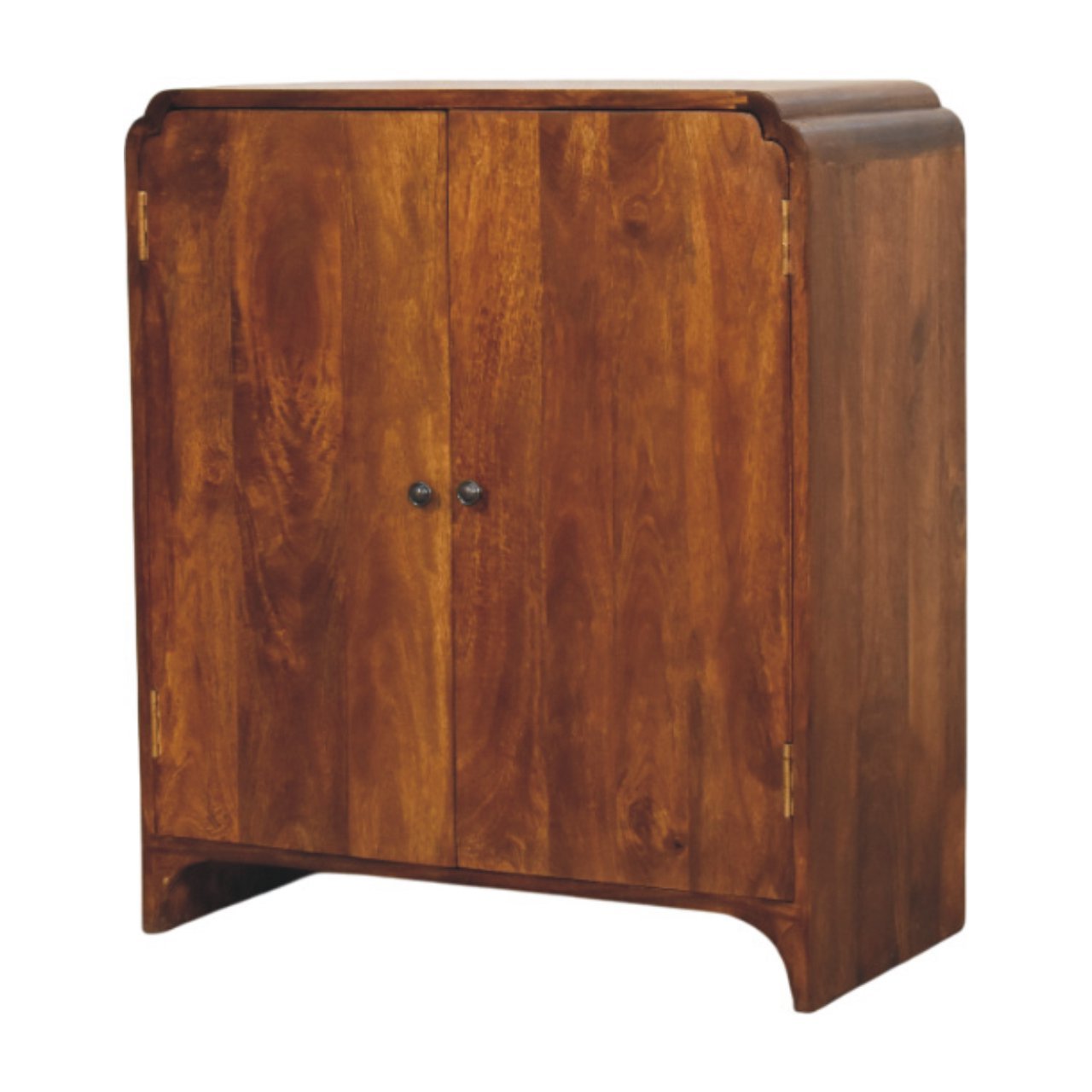 Szafka z litego drewna mango – kasztanowa, 70 cm