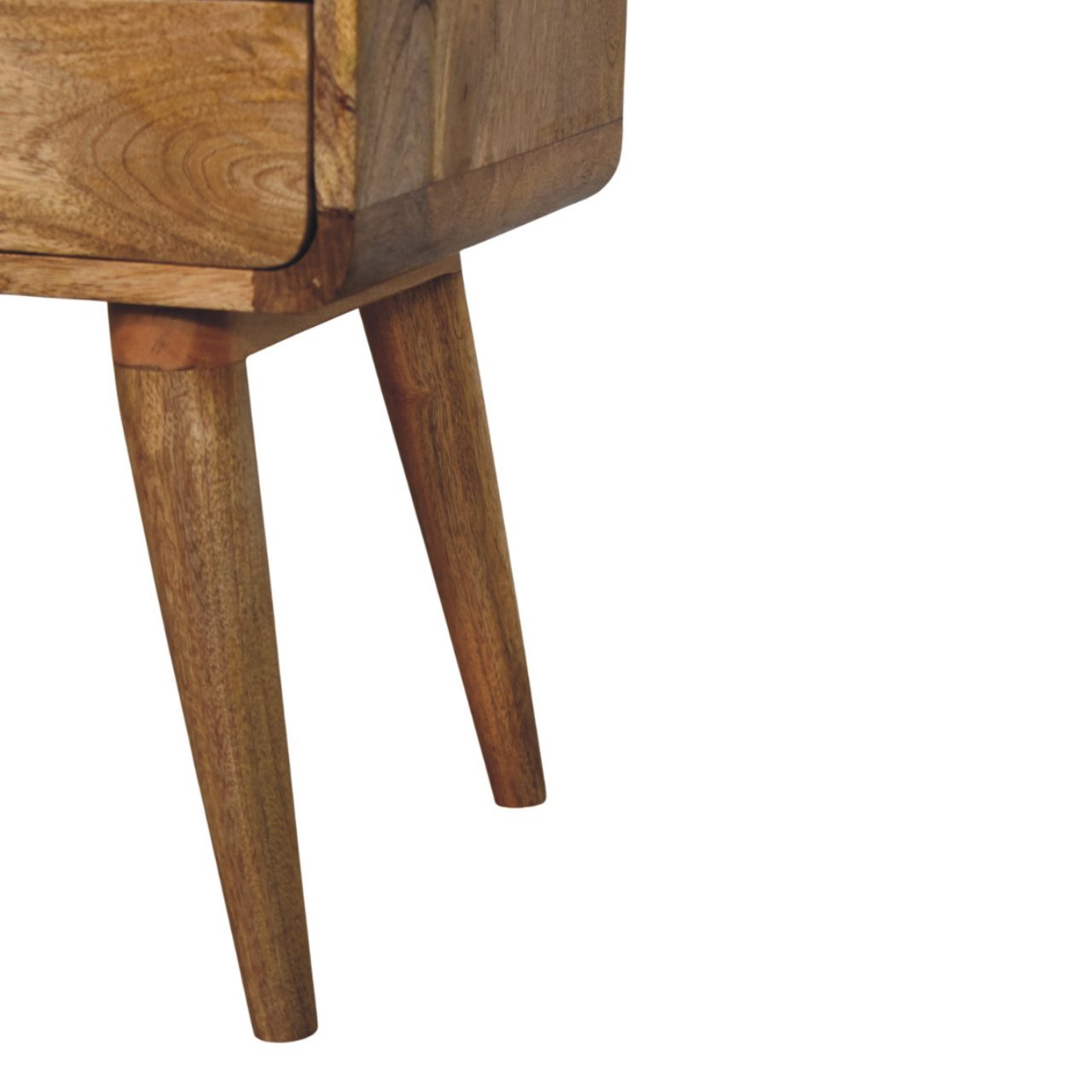 Szafka nocna z litego drewna mango – dębowa, 45 cm — model IN4011 - obrazek 6