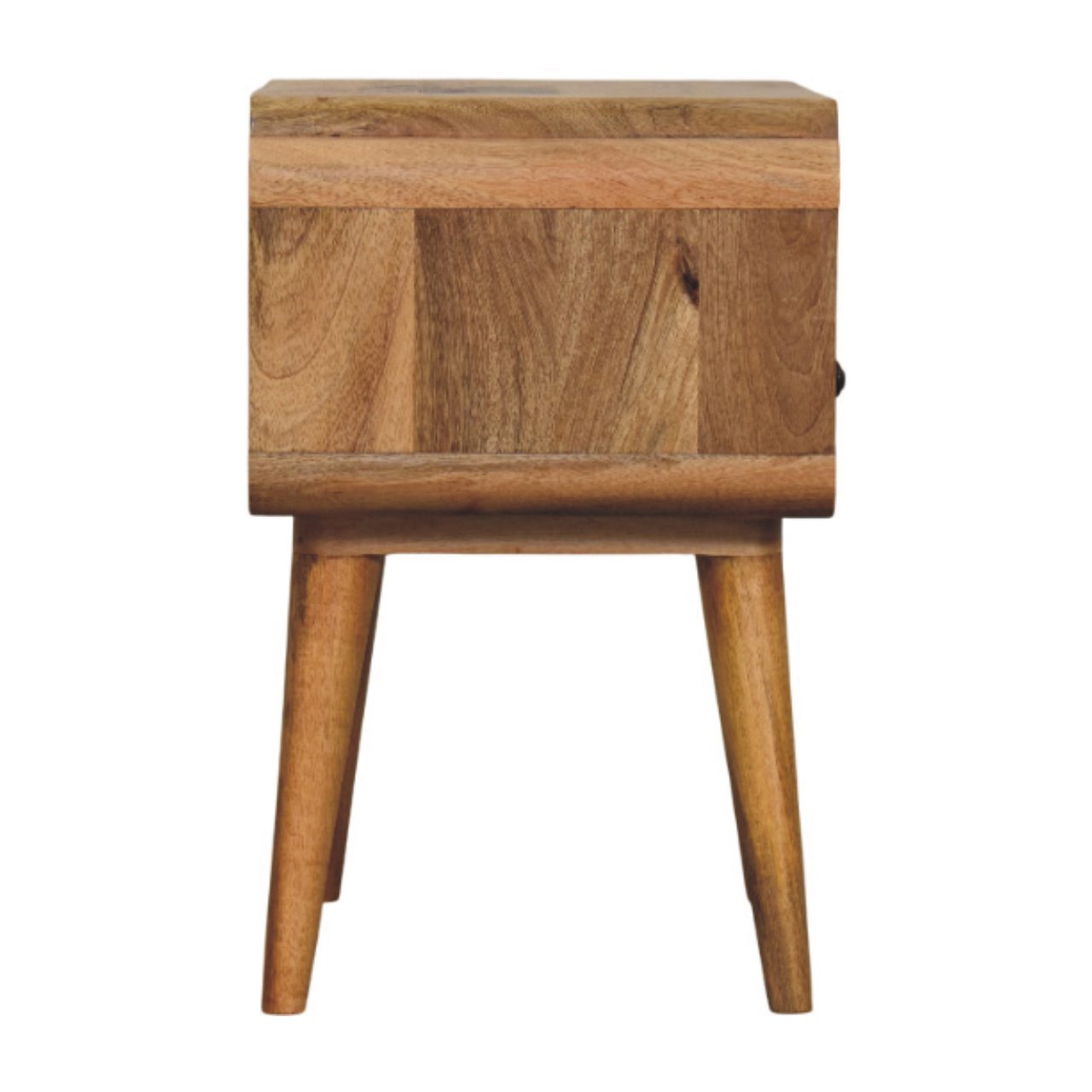 Szafka nocna z litego drewna mango – dębowa, 45 cm — model IN4011 - obrazek 7