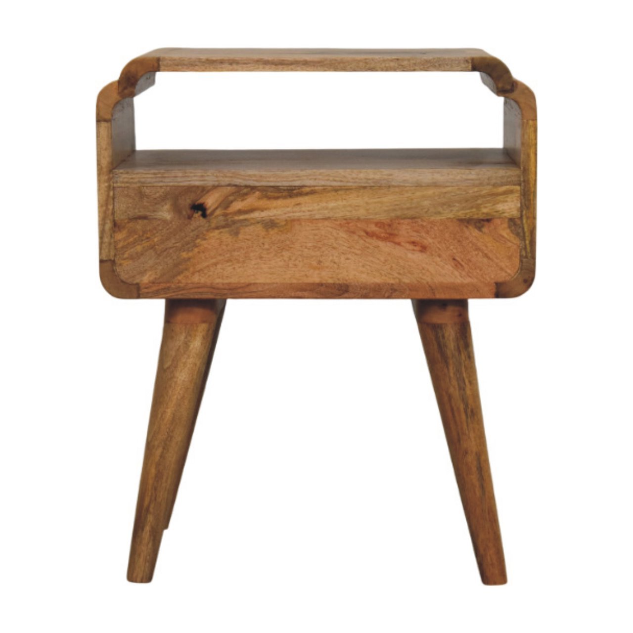 Szafka nocna z litego drewna mango – dębowa, 45 cm — model IN4011 - obrazek 8