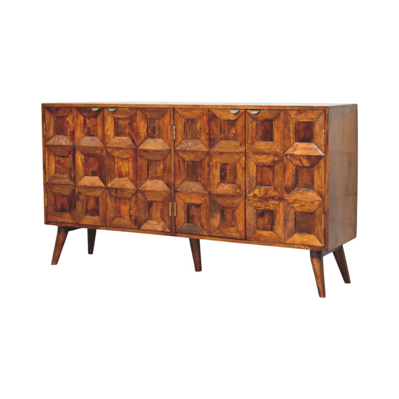 Komoda Artisan IN4013 – lite drewno mango, wykończenie kasztanowe