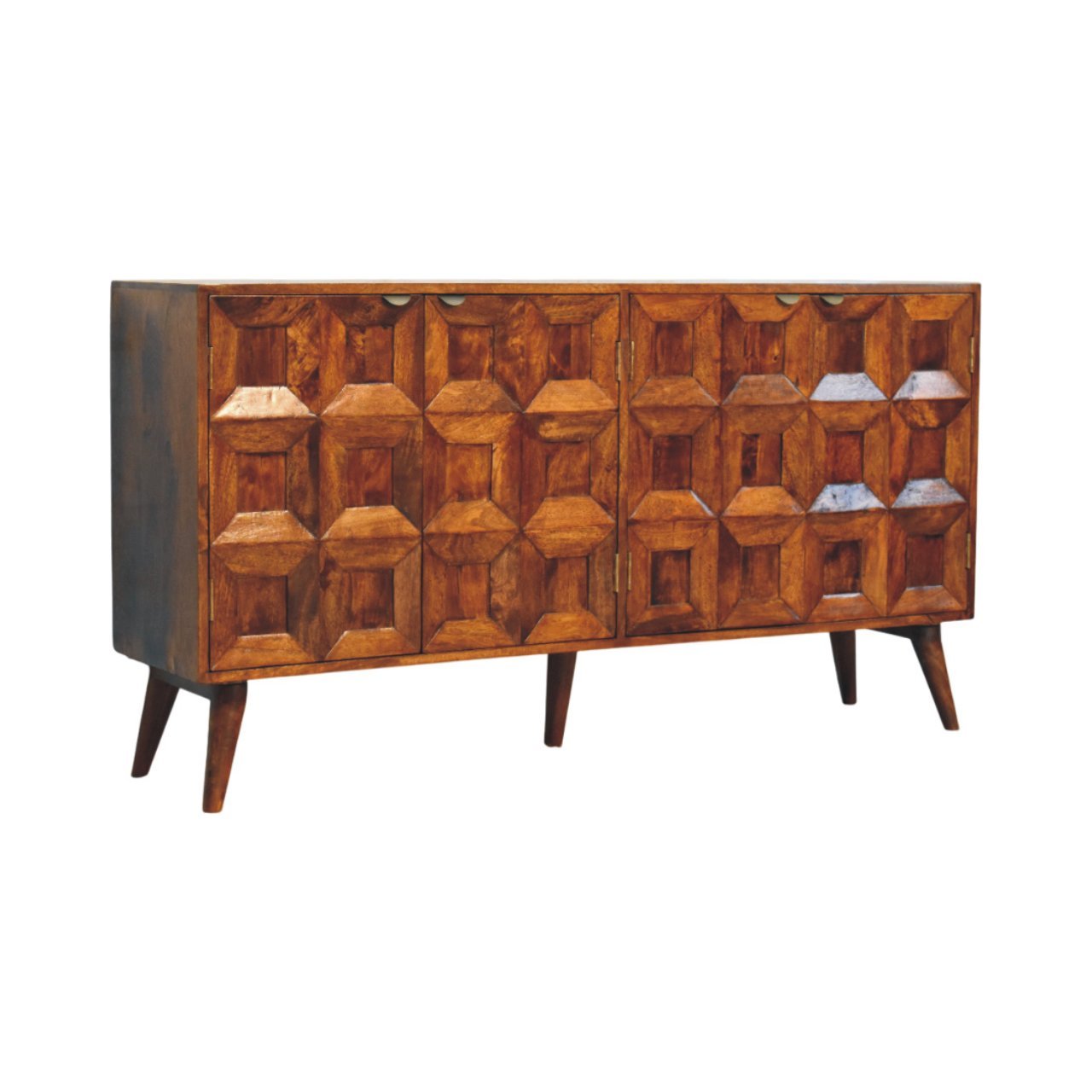 Komoda Artisan IN4013 – lite drewno mango, wykończenie kasztanowe - Image 2