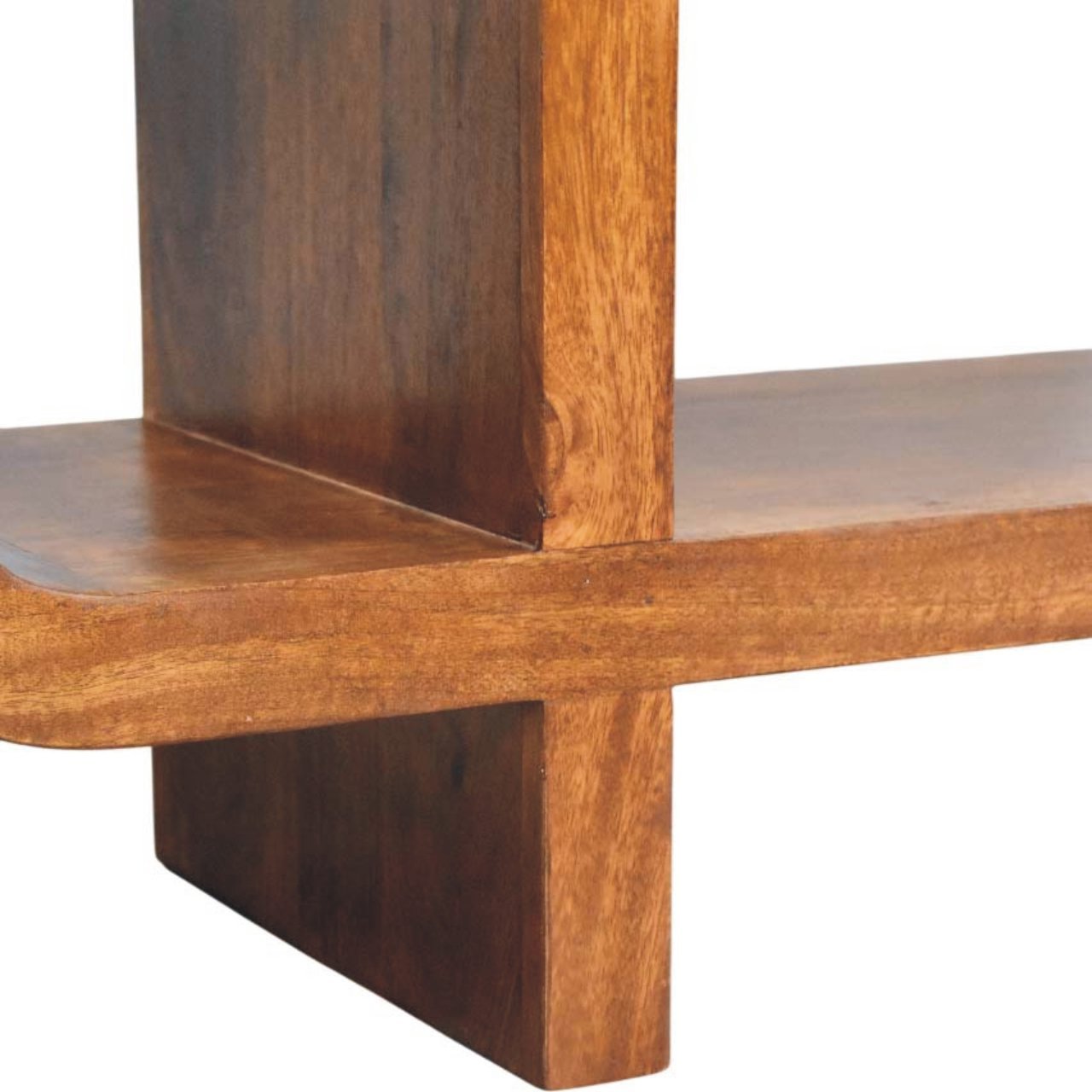Szafka RTV z litego drewna mango – kasztanowa, 120 cm - obrazek 7