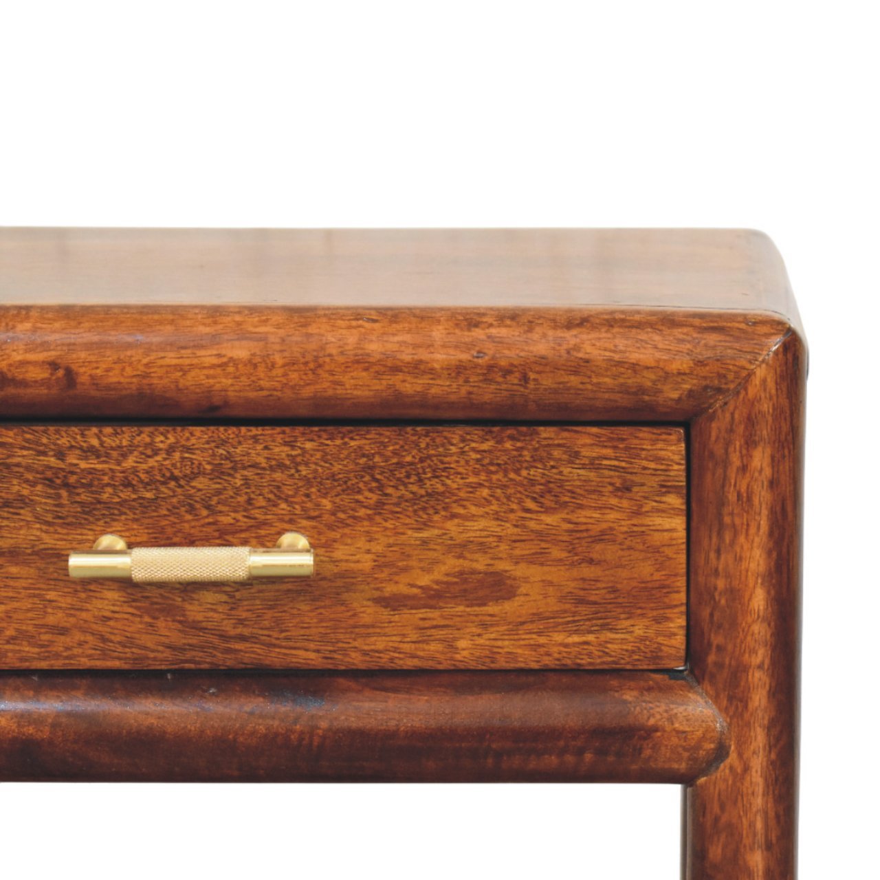Szafka nocna z litego drewna mango – kasztanowa, 45 cm — model IN4022 - Image 3