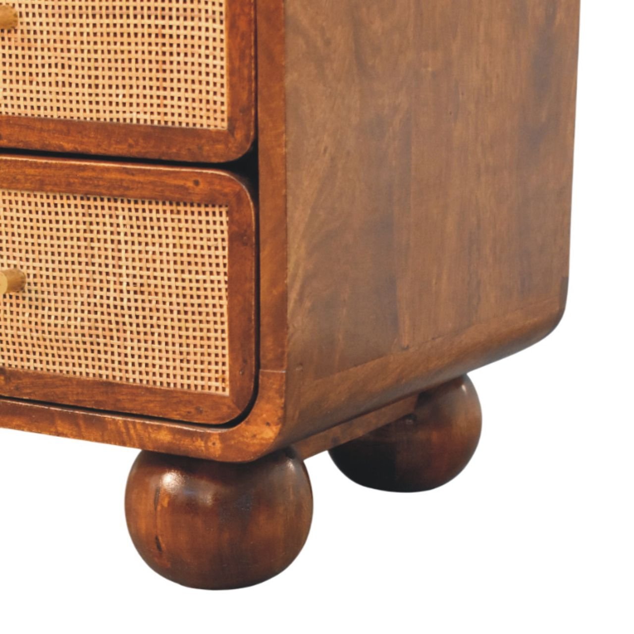 Szafka RTV Artisan IN4024 – lite drewno mango, wykończenie kasztanowe - obrazek 6