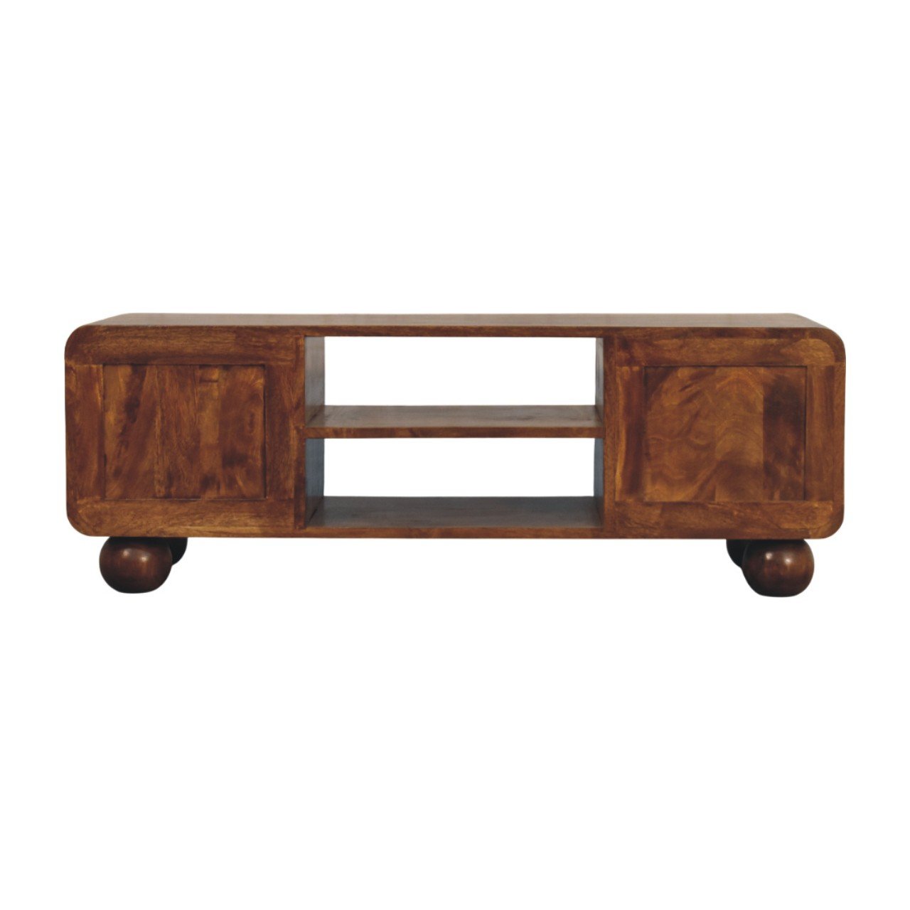 Szafka RTV Artisan IN4024 – lite drewno mango, wykończenie kasztanowe - obrazek 8