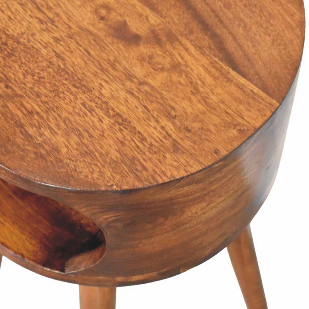 Szafka nocna Artisan IN4030 – lite drewno mango, wykończenie kasztanowe - obrazek 4