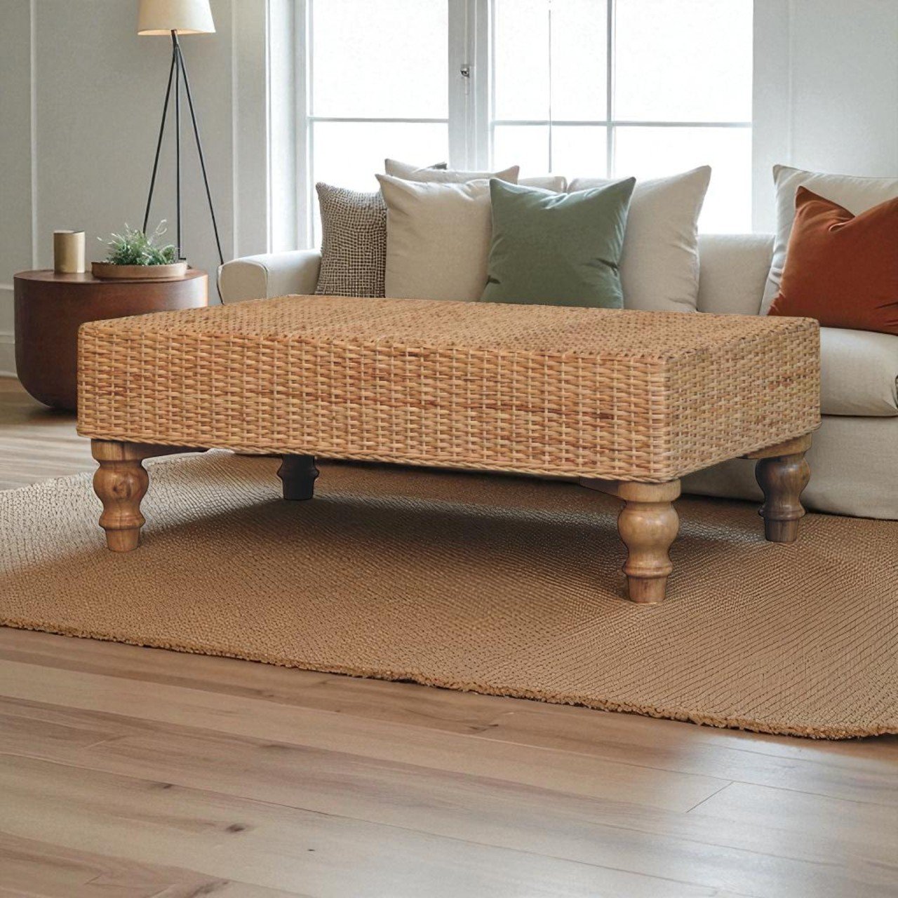 Stolik kawowy z naturalnych materiałów – naturalny, 86 cm - obrazek 8