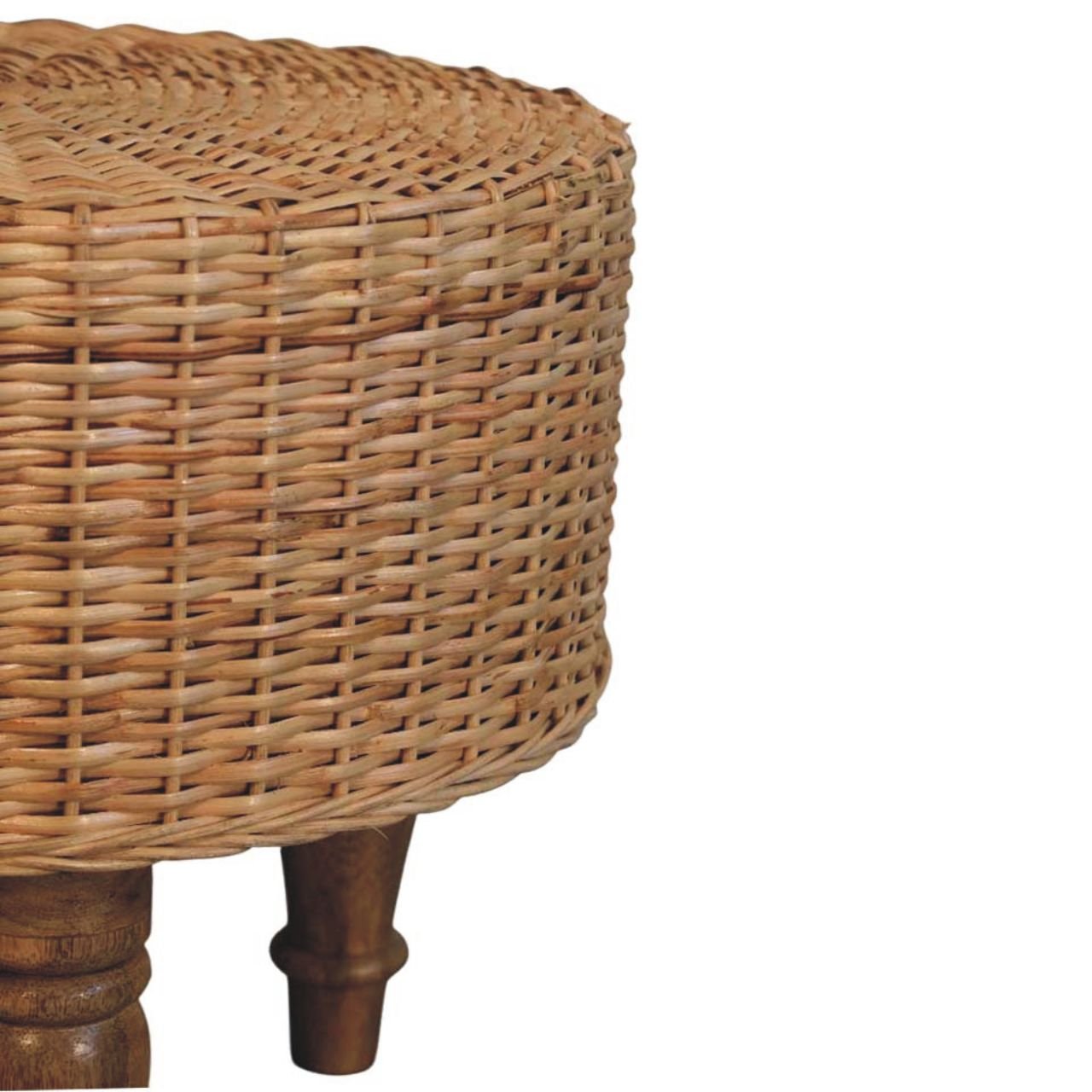 Pufa z naturalnych materiałów – naturalna, 40 cm - obrazek 4