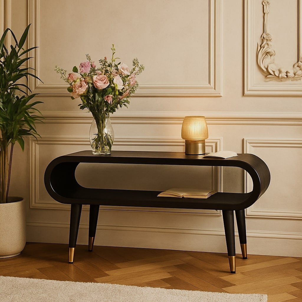 Szafka RTV z litego drewna mango – 90 cm — model IN4037 - obrazek 8