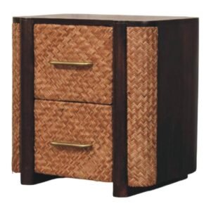 Szafka nocna z litego drewna mango – 50 cm — model IN4042