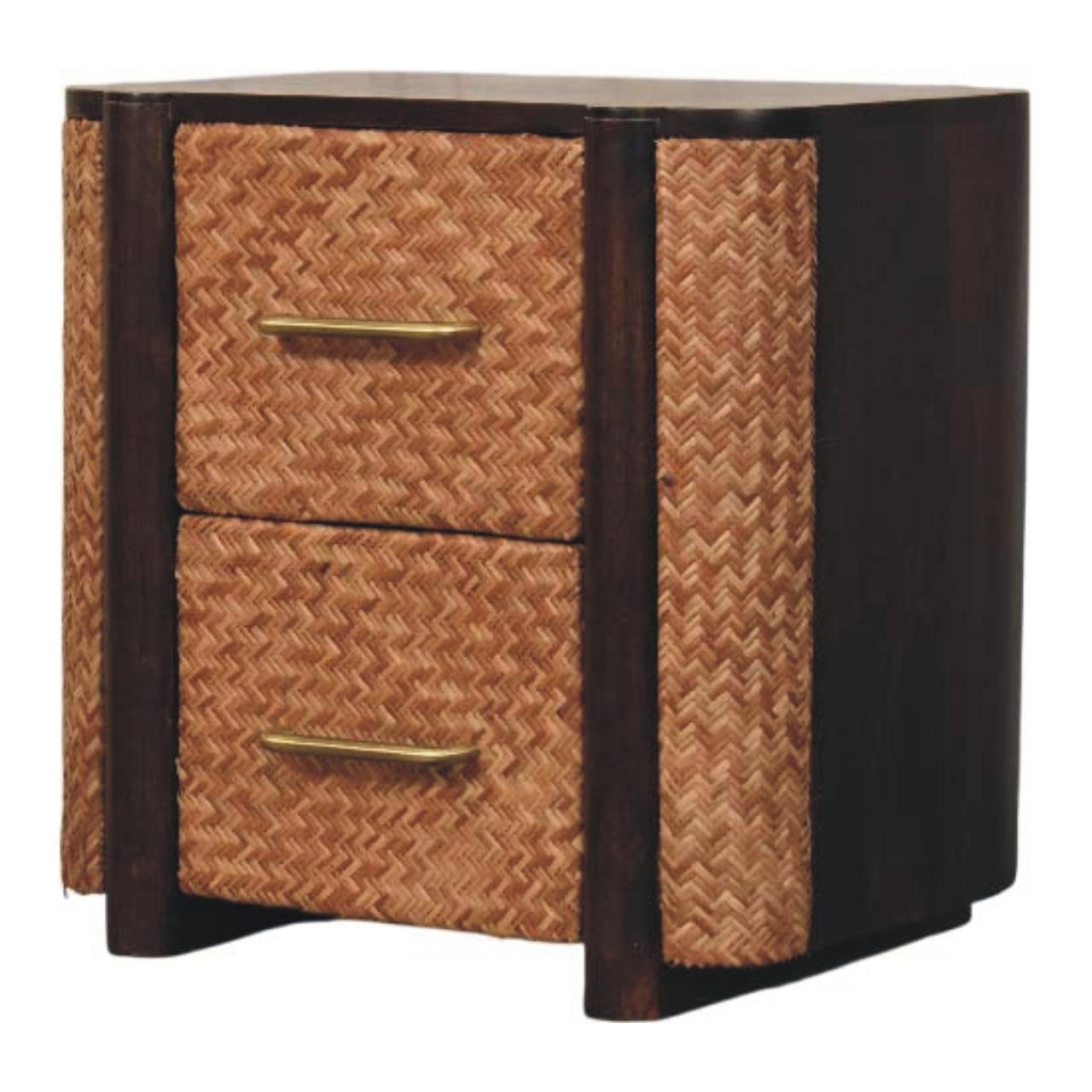 Szafka nocna z litego drewna mango – 50 cm — model IN4042