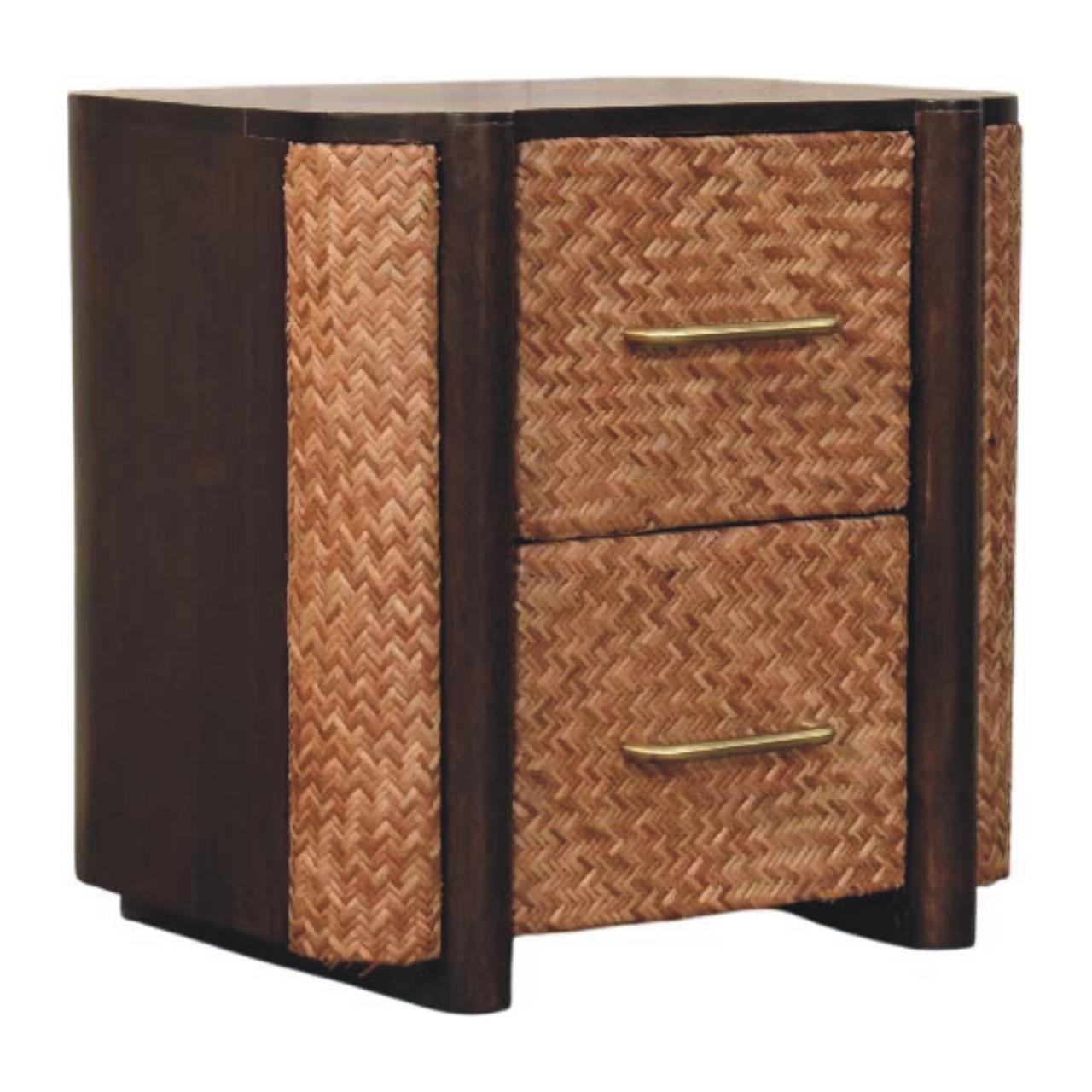 Szafka nocna z litego drewna mango – 50 cm — model IN4042 - Image 2