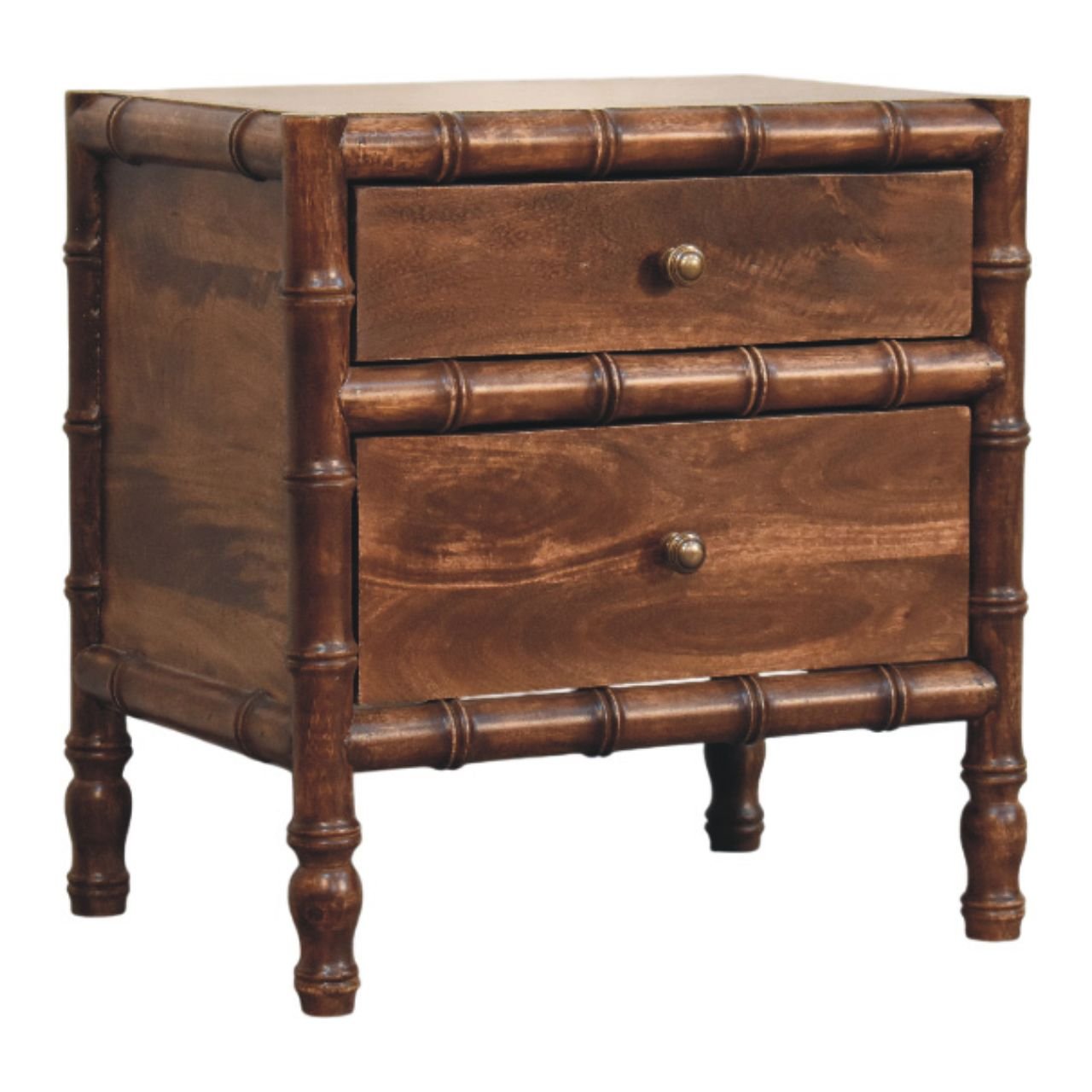 Szafka nocna z litego drewna mango – 55 cm — model IN4044 - Image 2