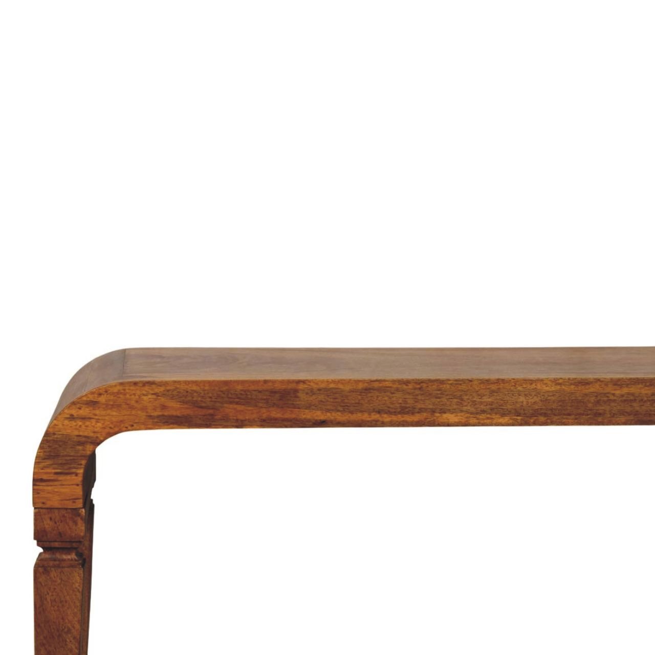 Stolik kawowy z litego drewna mango – naturalny, 120 cm - obrazek 3
