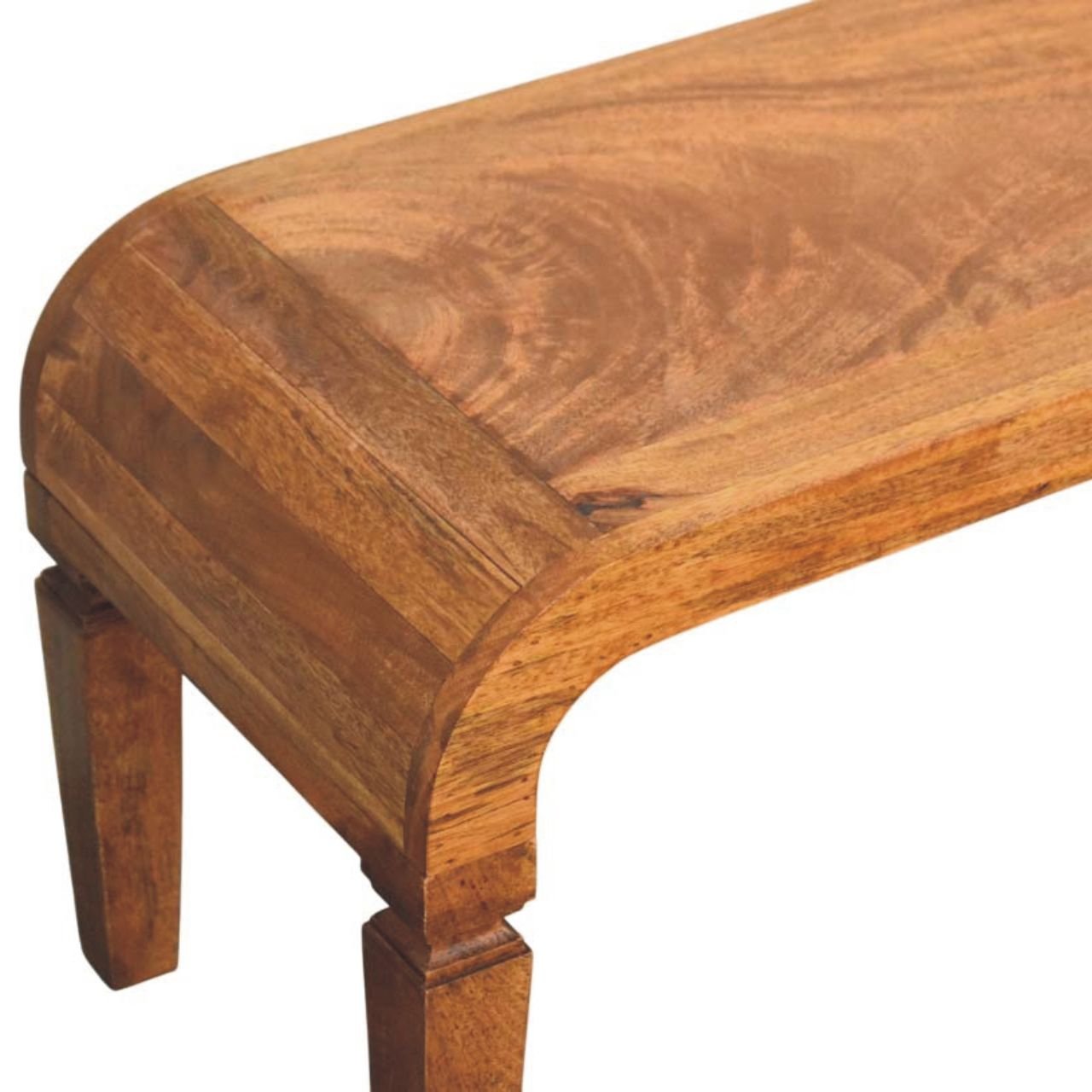 Stolik kawowy z litego drewna mango – naturalny, 120 cm - obrazek 4