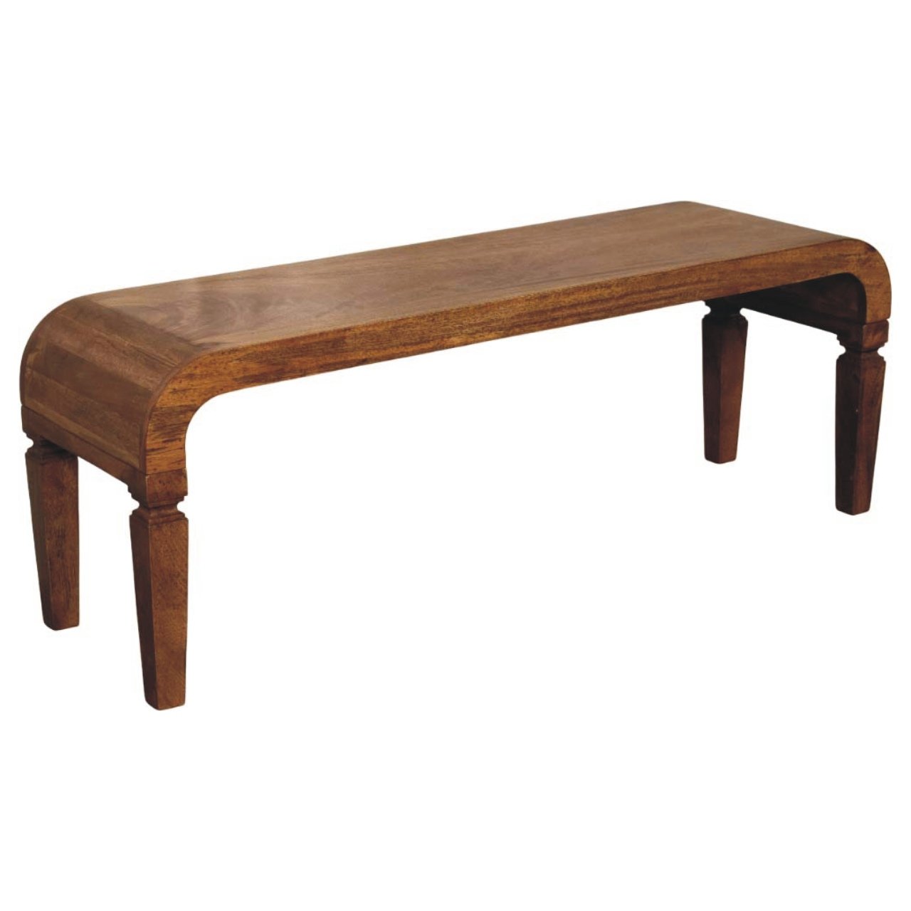 Stolik kawowy z litego drewna mango – naturalny, 120 cm - obrazek 5