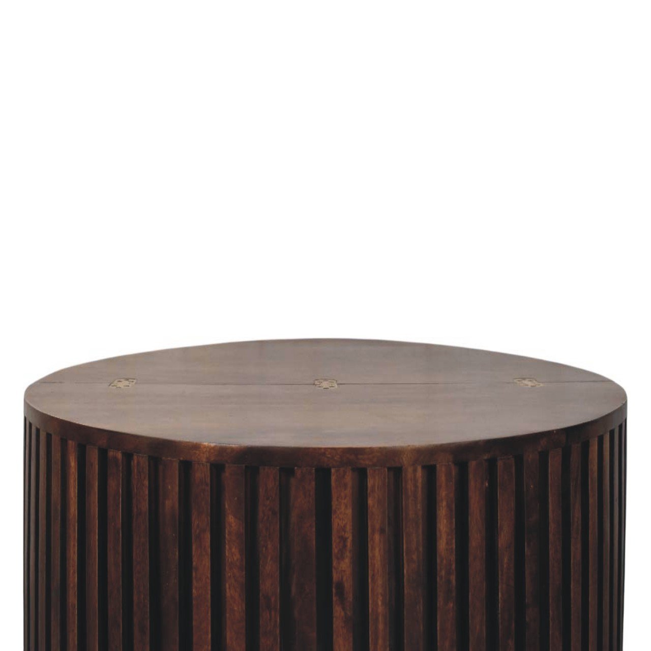 Stolik kawowy Artisan IN4052 – lite drewno mango, wykończenie orzechowe - obrazek 2