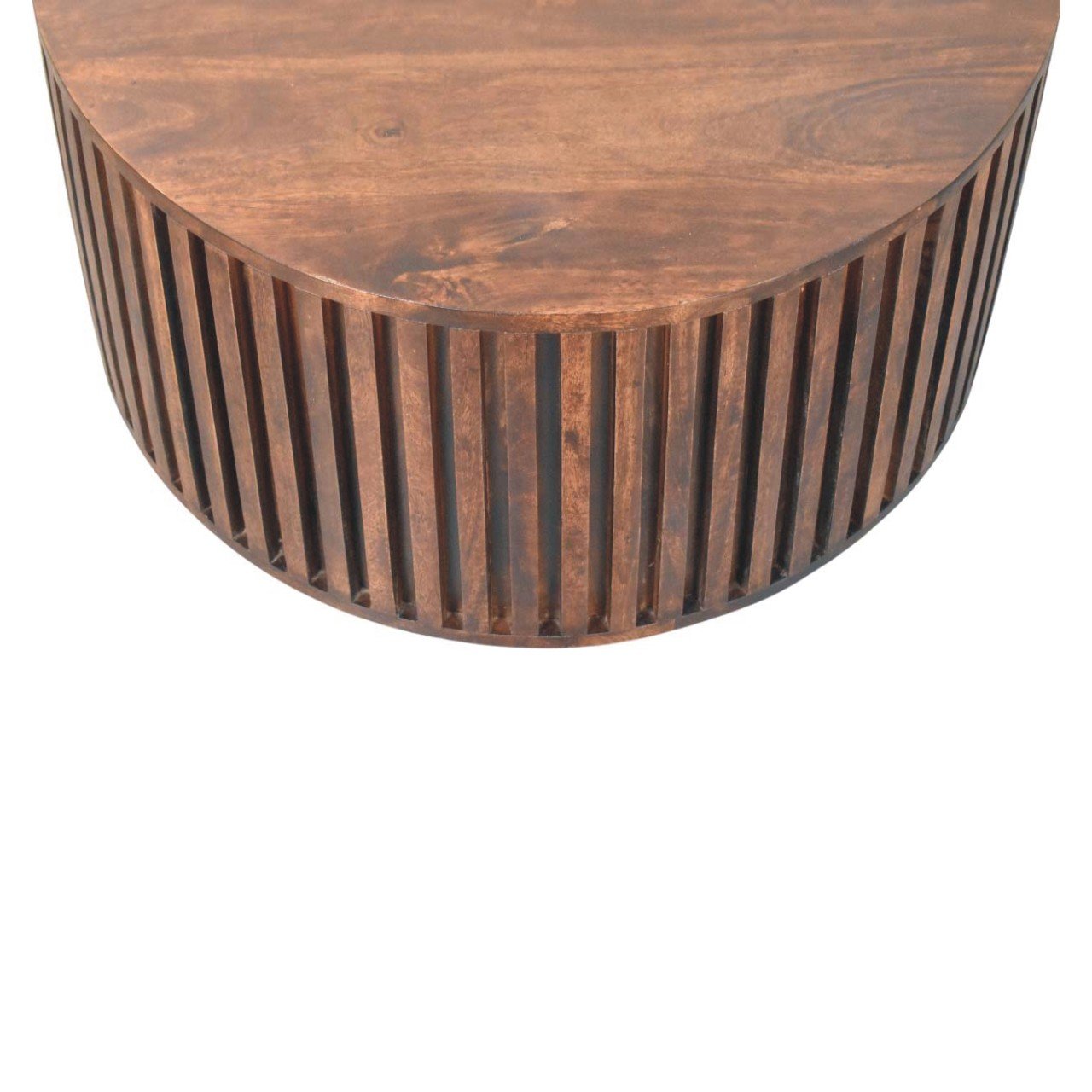 Stolik kawowy Artisan IN4052 – lite drewno mango, wykończenie orzechowe - obrazek 3