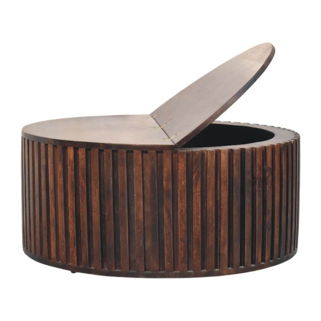 Stolik kawowy Artisan IN4052 – lite drewno mango, wykończenie orzechowe - obrazek 5